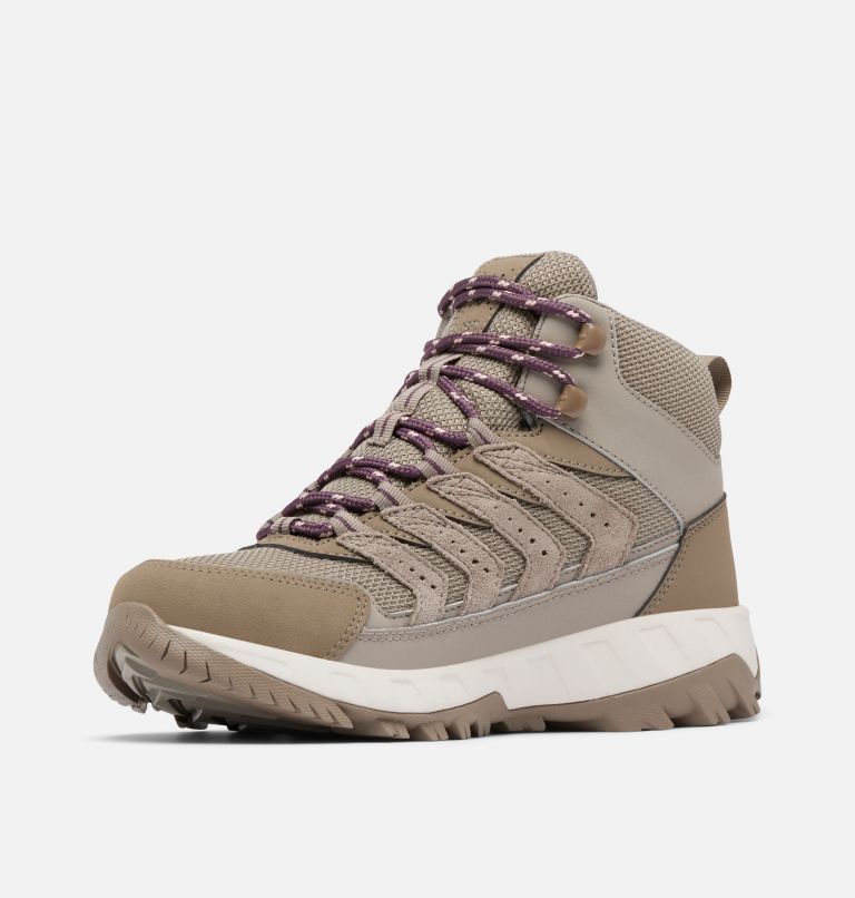Women's Strata Trail Mid Waterproof Shoe - Wide, Color: Kettle, Blush Rose, image 6