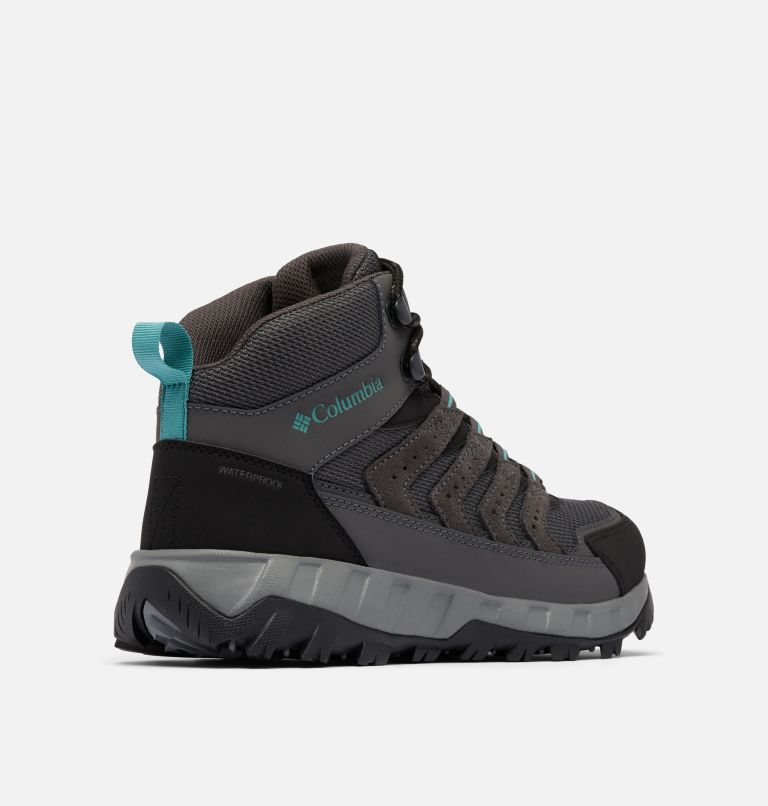Women's Strata Trail Mid Waterproof Shoe - Wide, Color: Dark Grey, Teal, image 9