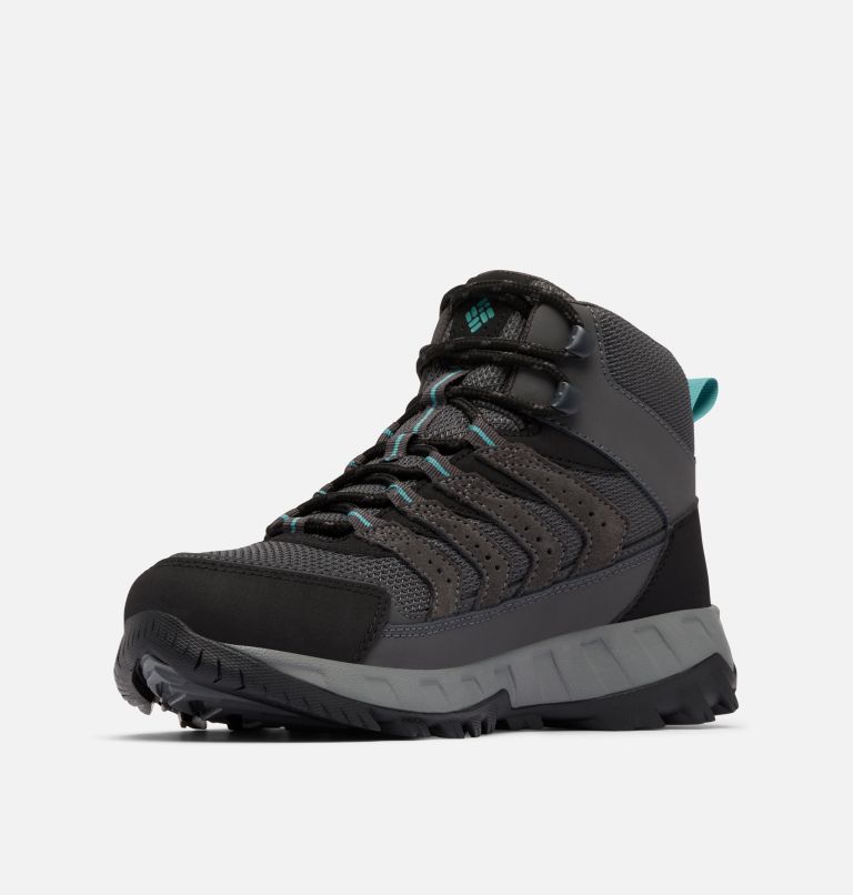 Women's Strata Trail Mid Waterproof Shoe - Wide, Color: Dark Grey, Teal, image 6