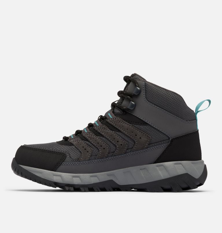 Women's Strata Trail Mid Waterproof Shoe - Wide, Color: Dark Grey, Teal, image 5