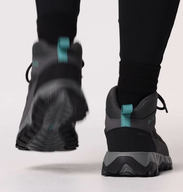 Women's Strata Trail Mid Waterproof Shoe - Wide, Color: Dark Grey, Teal
