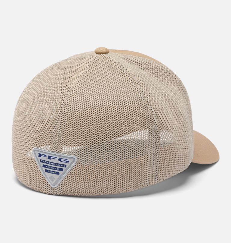 PFG Patch Mesh Ball Cap, Color: Beach, Fossil, Big Badge Bass, image 2