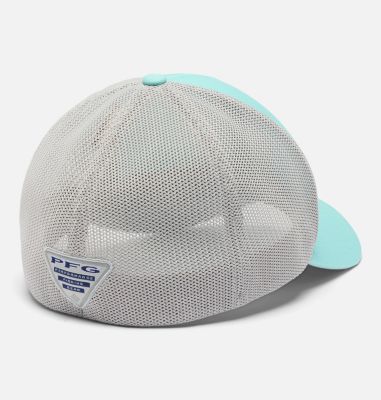 PFG Patch Mesh Ball Cap, Color: Gulf Stream, Cool Grey, Sunset Fish, image 4
