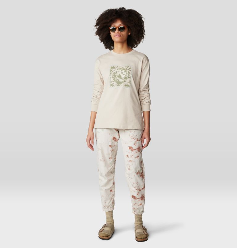 Women's Tie Dye Earth Boxy Long Sleeve, Color: Wild Oyster, image 5