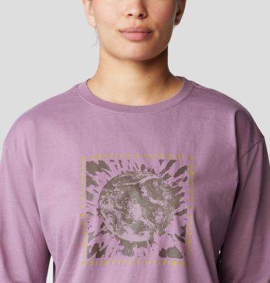 Women's Tie Dye Earth Boxy Long Sleeve, Color: Dark Daze, image 4
