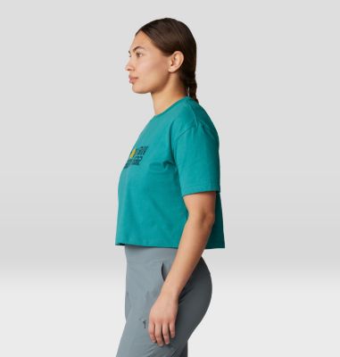Women's Logo Plus Boxy crop, Color: Wintermint, image 7