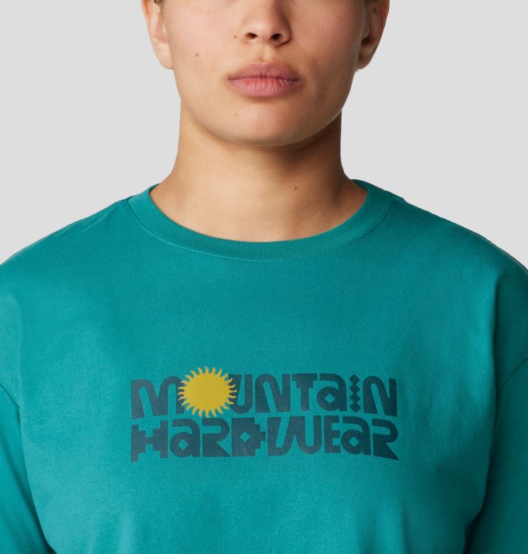 Women's Logo Plus Boxy crop, Color: Wintermint, image 4