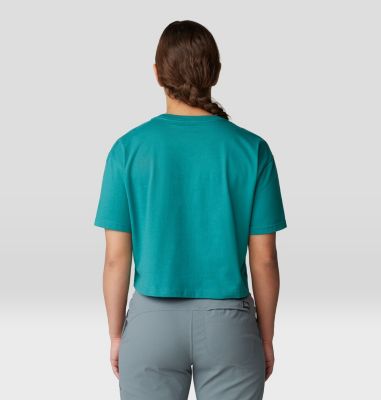 Women's Logo Plus Boxy crop, Color: Wintermint, image 6