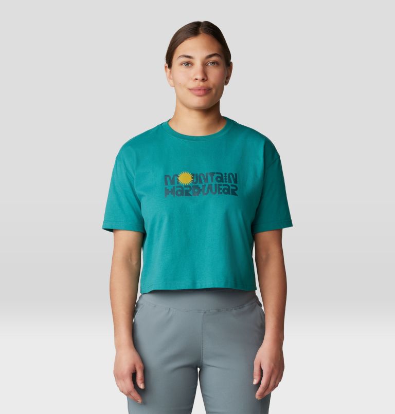 Women's Logo Plus Boxy crop, Color: Wintermint, image 1