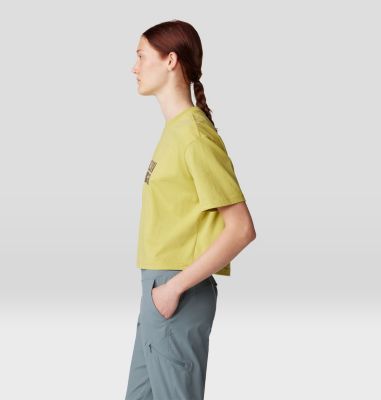 Women's Logo Plus Boxy crop, Color: Bright Olive, image 3