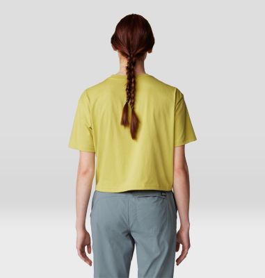 Women's Logo Plus Boxy crop, Color: Bright Olive, image 2