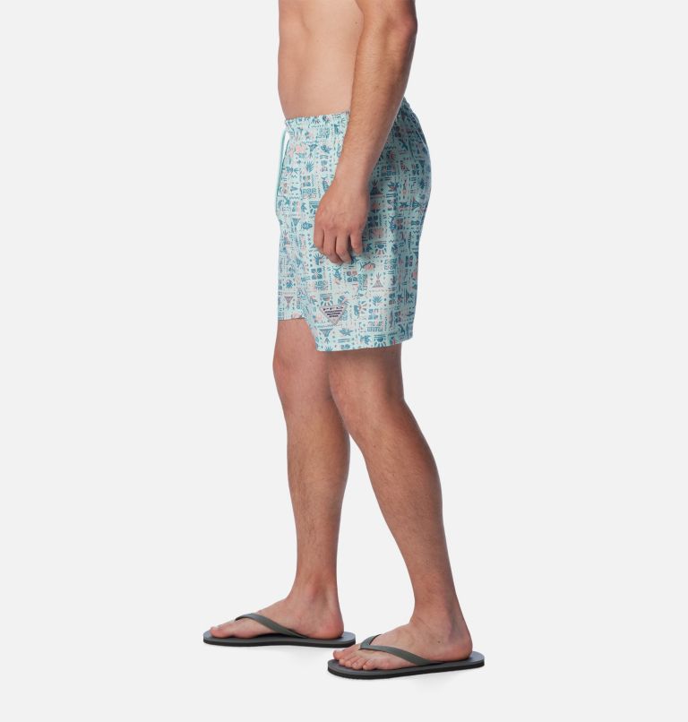 Men's PFG Rambler Water Shorts, Color: Icy Morn Fishtiki, image 3