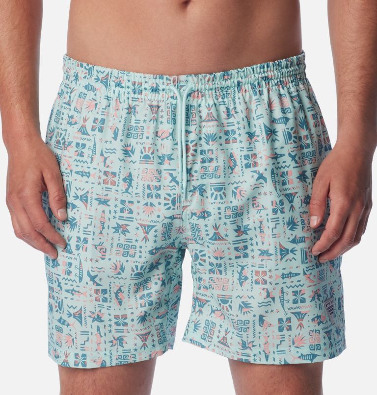 Men's PFG Rambler Water Shorts, Color: Icy Morn Fishtiki, image 4