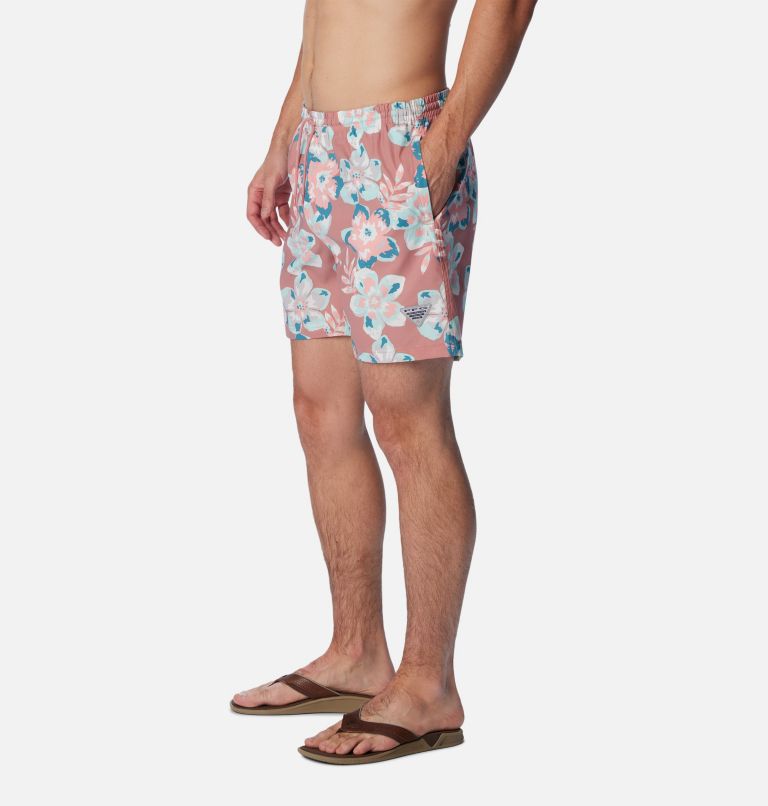 Thumbnail: Men's PFG Rambler Water Shorts, Color: Sandalwood Pink Botanicraze, image 3