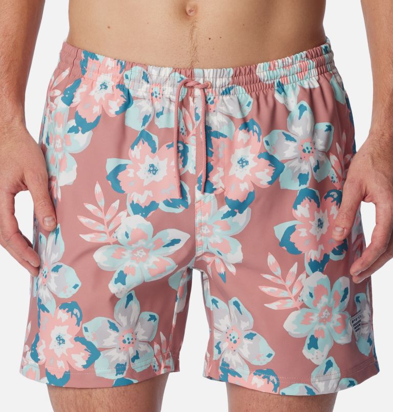 Men's PFG Rambler Water Shorts, Color: Sandalwood Pink Botanicraze, image 4