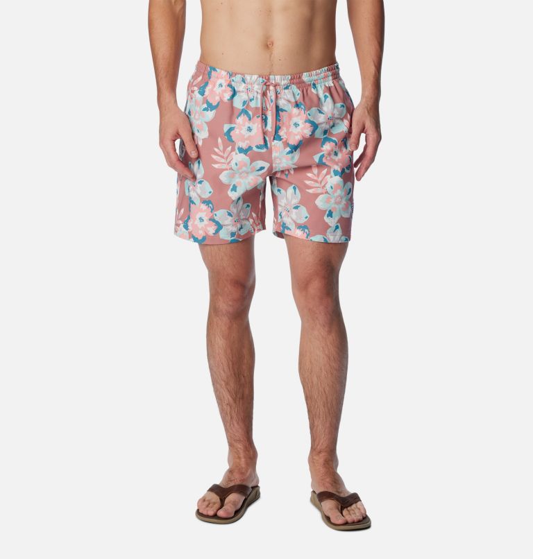 Men's PFG Rambler Water Shorts, Color: Sandalwood Pink Botanicraze, image 1