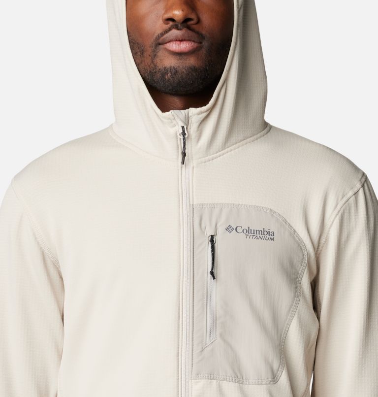 Triple Canyon Grid Fleece Hooded FZ, Color: Dark Stone, Flint Grey, image 4