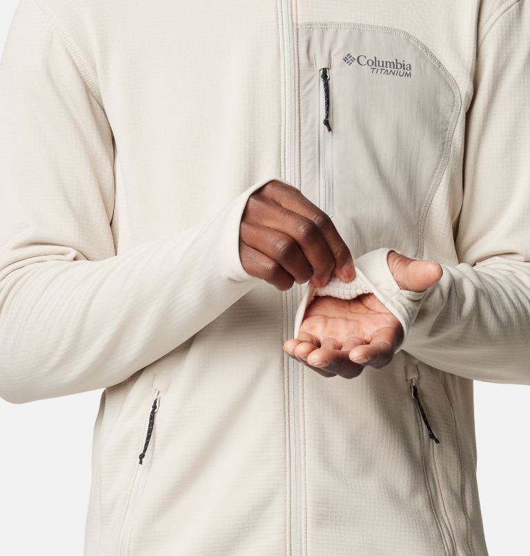 Triple Canyon Grid Fleece Hooded FZ, Color: Dark Stone, Flint Grey, image 7