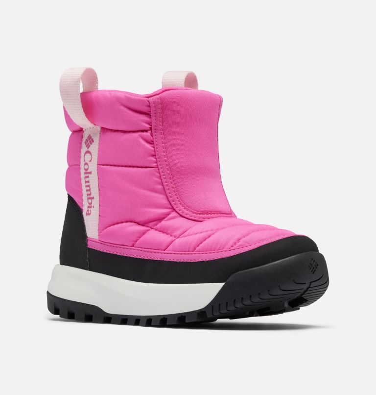 Kids' Snowtrot Mid Boot, Color: Pink Ice, Satin Pink, image 3
