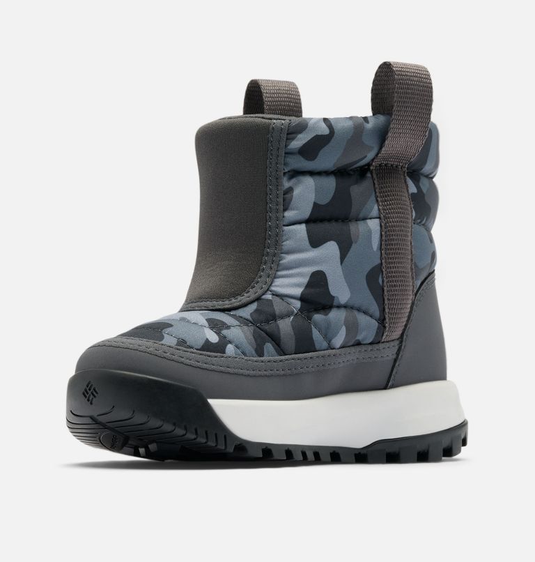 Little Kids Youth Snowtrot Mid, Color: Shark, Black Urban Camo, image 7