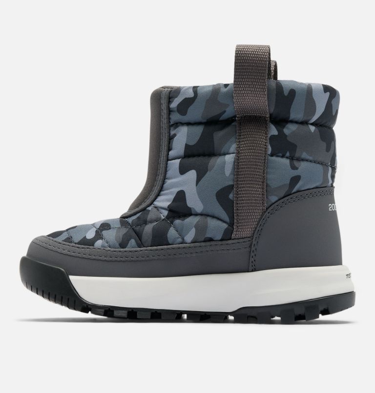 Little Kids Youth Snowtrot Mid, Color: Shark, Black Urban Camo, image 6