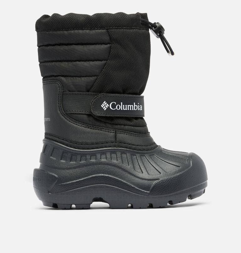 Little Kids' Powderbug Snowlite Boot, Color: Black, White, image 1
