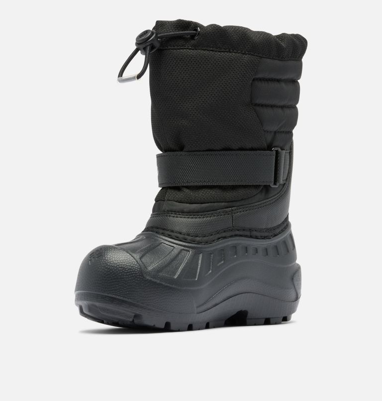 Little Kids' Powderbug Snowlite Boot, Color: Black, White, image 7