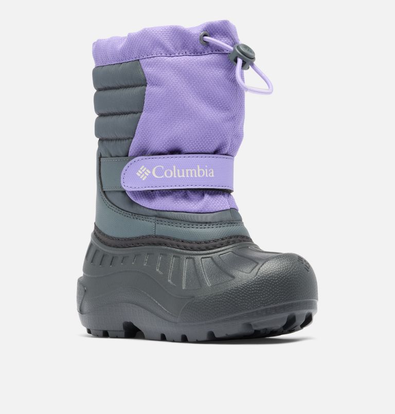 Little Kids' Powderbug Snowlite Boot, Color: Paisley Purple, Graphite, image 3