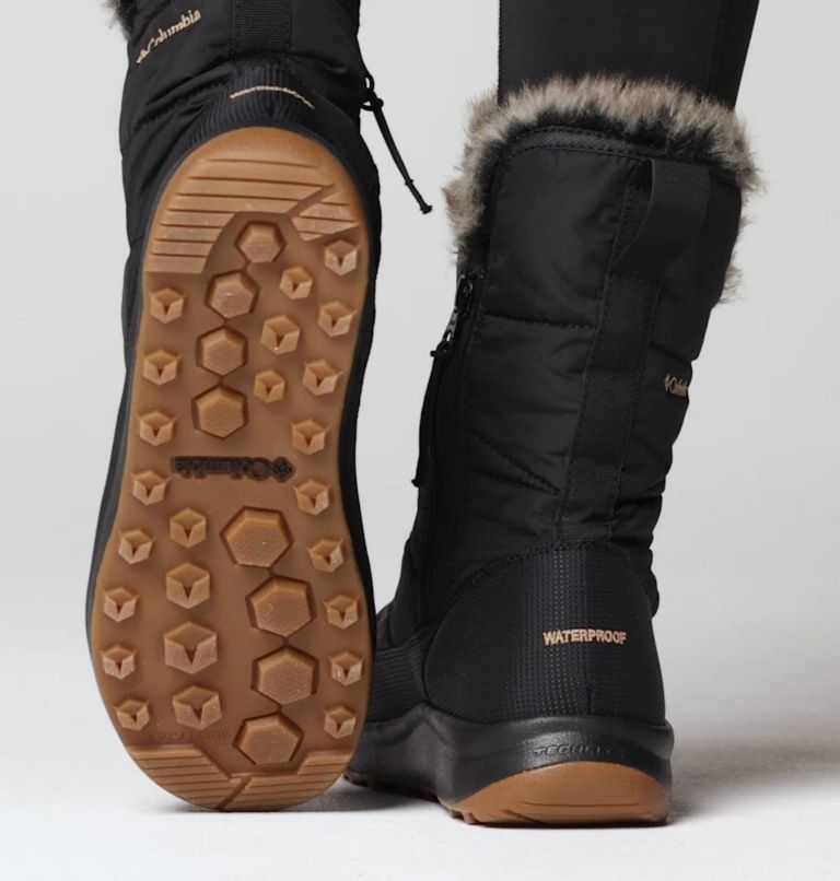 Women's Minx Slip V Boot, Color: Black, Elk