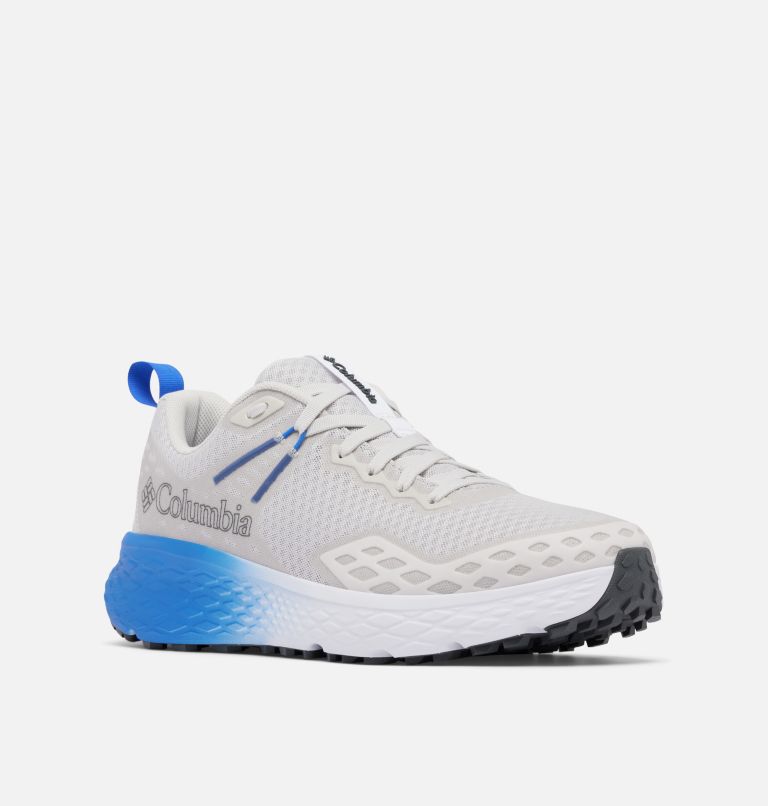 Men's Konos TRS OutDry Hiking Shoe, Color: Silver Grey, Vivid Blue, image 2