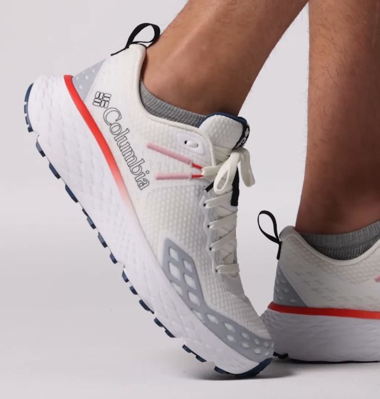 Men's Konos TRS Hiking Shoe, Color: White, Poppy Red