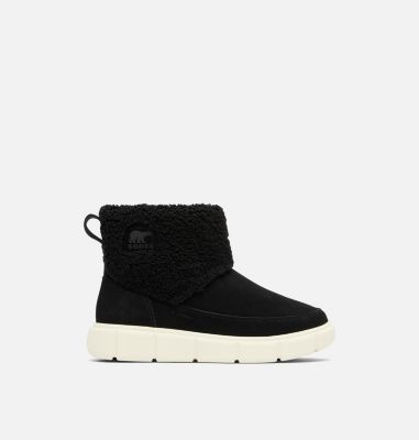 Women's SOREL EXPLORER III Cosy Slip-On Waterproof Boots, Color: Black, Chalk, image 1
