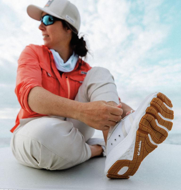 Women's PFG Castback TC Shoe, Color: White, Silver Grey, image 14