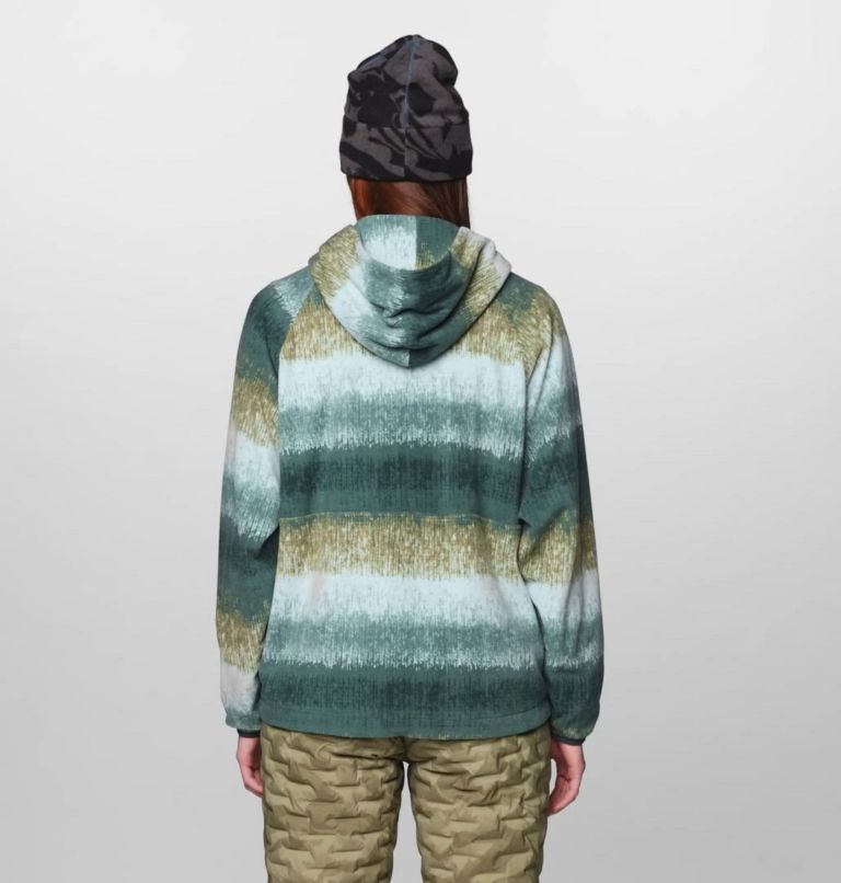 Women's Microchill Snap Neck Pullover, Color: Blue Sage Gradient Stripe