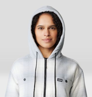 Women's Plusher Microchill Lined Shirt, Color: Glacial Ombre Buffalo Check, image 12