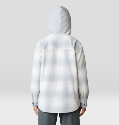 Women's Plusher Microchill Lined Shirt, Color: Glacial Ombre Buffalo Check, image 10