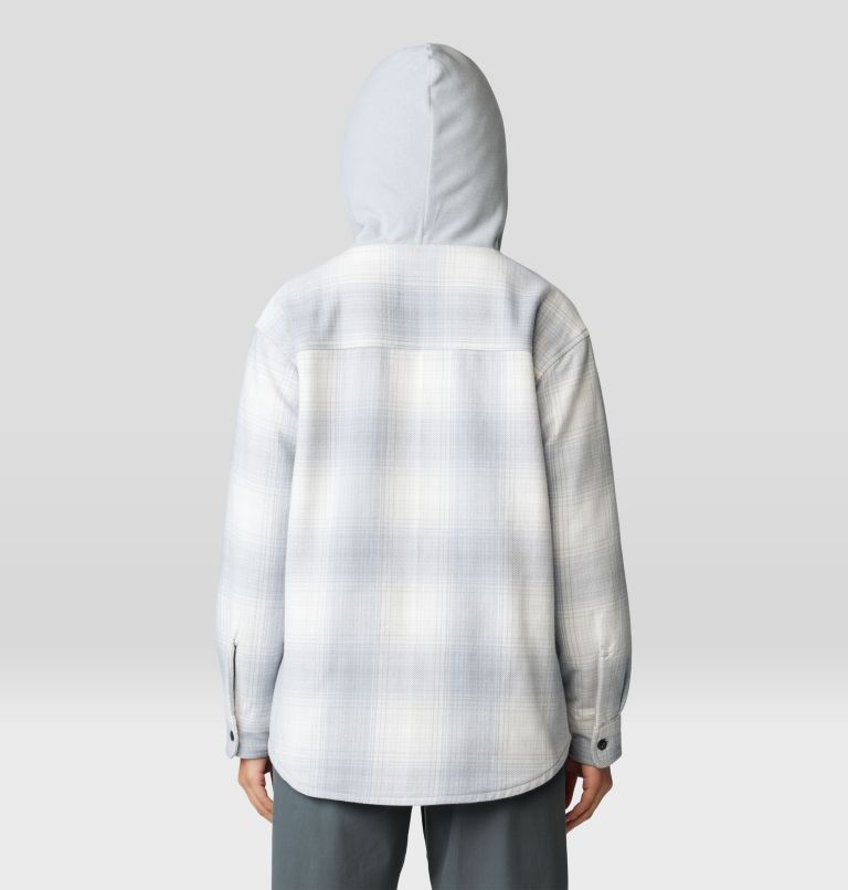 Women's Plusher Microchill Lined Shacket, Color: Glacial Ombre Buffalo Check, image 2