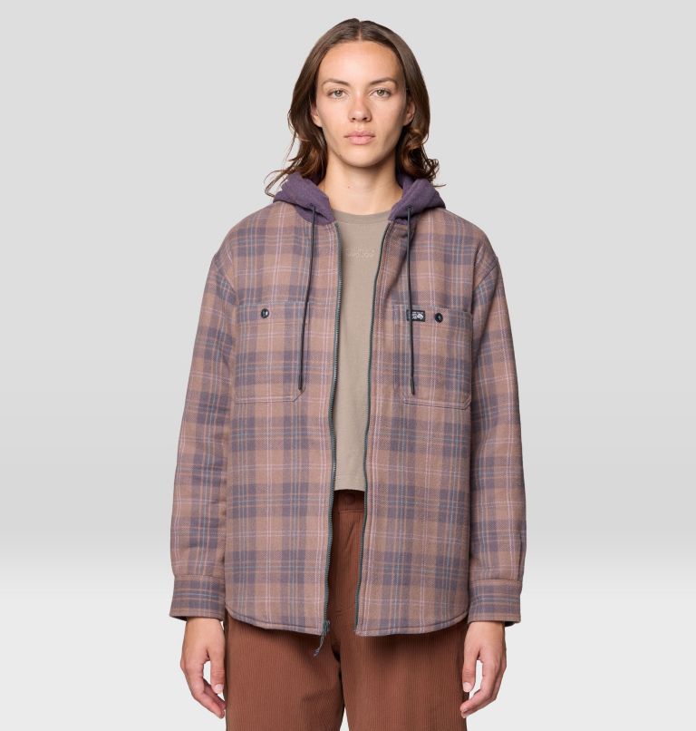 Women's Plusher Microchill Lined Shirt, Color: Wild Taupe Tartan Plaid, image 1