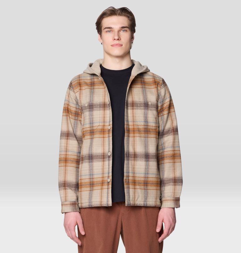 Men's Plusher Microchill Lined Shacket, Color: Badlands Wyoming Plaid, image 1
