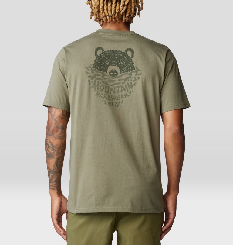 Men's Bear Short Sleeve, Color: Stone Green, image 2