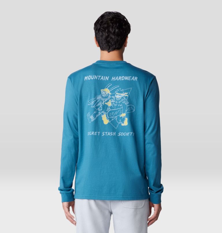 Men's Secret Stash Long Sleeve, Color: Baltic Blue, image 2