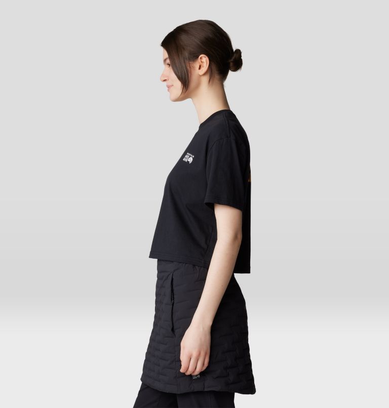Women's MHW Logo Boxy Crop Short Sleeve, Color: Black, image 3