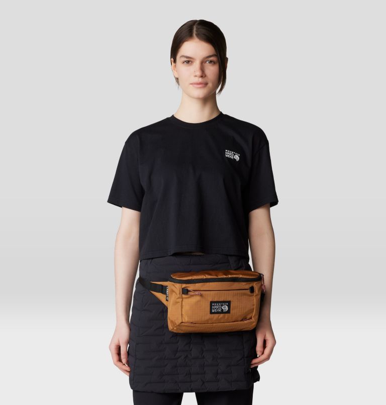 Women's MHW Logo Boxy Crop Short Sleeve, Color: Black, image 6