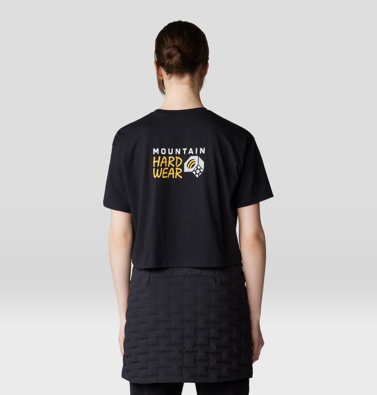 Women's MHW Logo Boxy Crop Short Sleeve, Color: Black, image 2