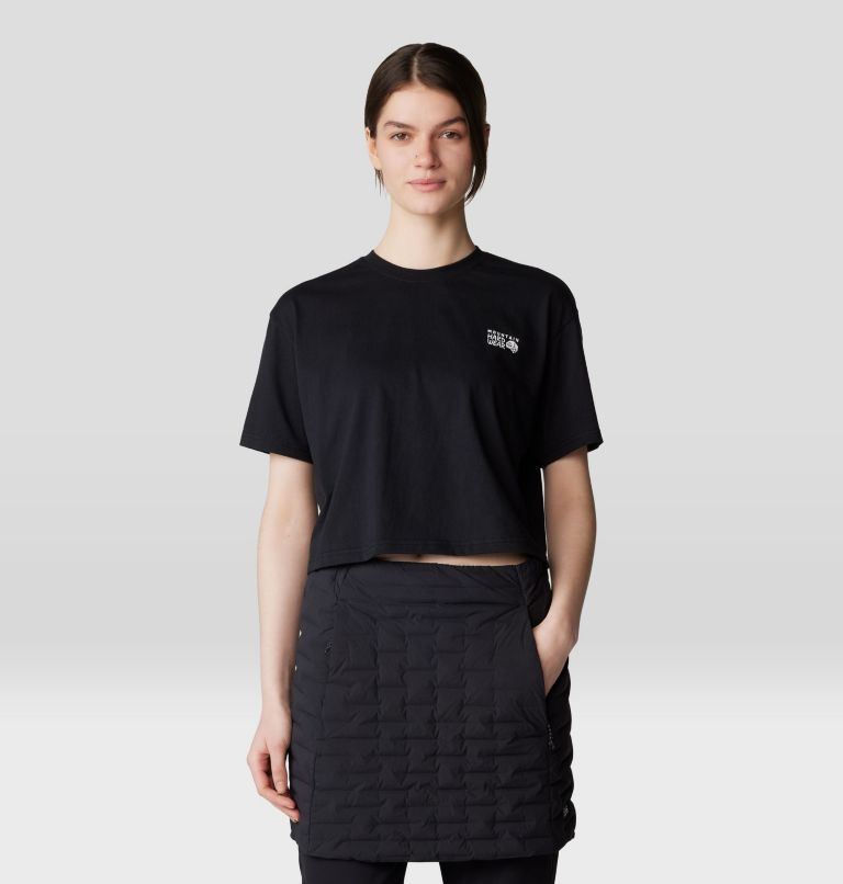 Women's MHW Logo Boxy Crop Short Sleeve, Color: Black, image 1