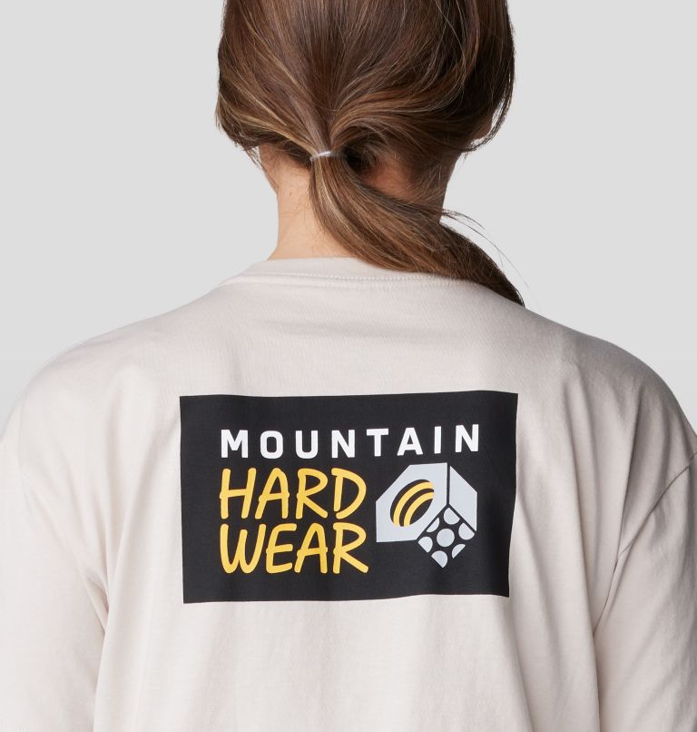 Women's MHW Logo Boxy Crop Short Sleeve, Color: Talc, image 5