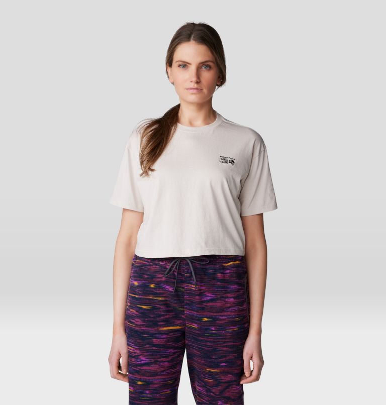 Women's MHW Logo Boxy Crop Short Sleeve, Color: Talc, image 6