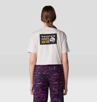 Women's MHW Logo Boxy Crop Short Sleeve, Color: Talc, image 2