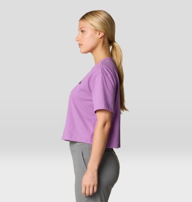 Women's MHW Logo Boxy Crop Short Sleeve, Color: Lilac Glow, image 11
