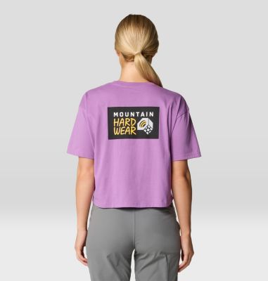 Women's MHW Logo Boxy Crop Short Sleeve, Color: Lilac Glow, image 10